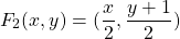 \[F_2(x,y)=(\frac{x}{2},\frac{y+1}{2})\]